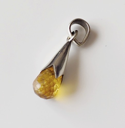 Pendentif citrine argent - pendentif,