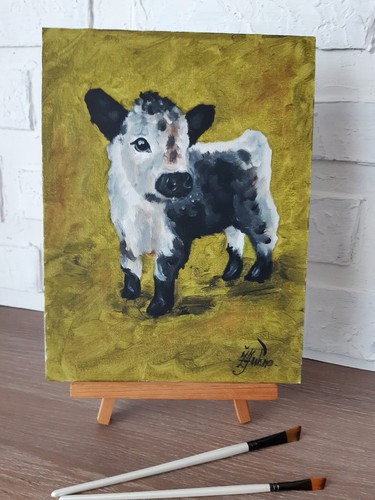 Peinture vache ferme art - vache,