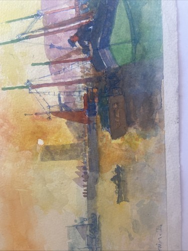 Aquarelle chalutier la - À,