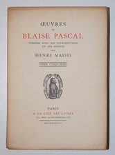 Œuvres de Blaise Pascal Tome