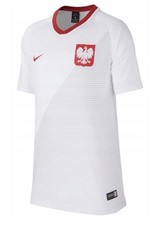 Maillot De Foot Pologne 2018  Youth Enfant Neuf Taille 8 à 13 Ans Officiel