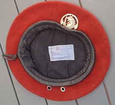 BERET PARACHUTISTE Amarante T56 réglementaire vintage modèle 1953 ORIGINAL