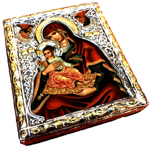 Icône byzantine polychrome - byzantine,