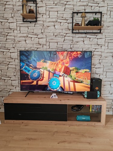 Meuble moderne bois noir - tv,