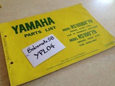 Yamaha parts list RS100 DX 79 RSDX RS 100 RS100DX 1Y8 1Y9 catalogue pièce 