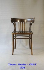 Fauteuil de bureau Thonet - Mundus 1930 N°A788/F bentwood