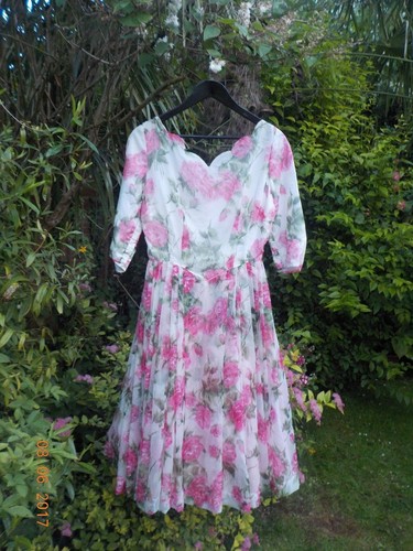 Robe thé vintage années - , 50