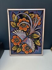 Canevas Tapisserie Murale 1970 - Cadre Bois Space Âge