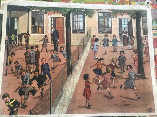 Ancienne affiche scolaire - ancienne,