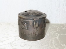 Tirelire Vintage Art Déco En Métal Avec Motif Chien/Chat ! Fabriqué Par WMF !