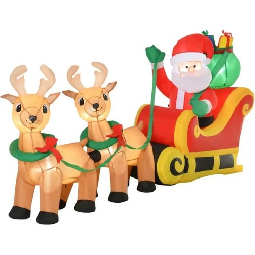 Père noël gonflable - gonflable, dim