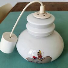 adorable suspension vintage en opaline blanche décor personnages Disney