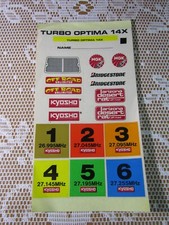720X Vintage Kyosho Japon Turbo Optima 14X Planche Decal 8.5 * 16 cm