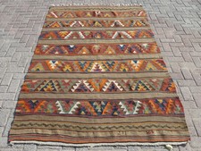 Tapis kilim en tissu plat fait