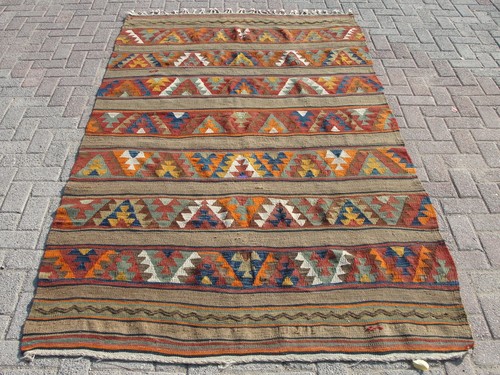 Tapis kilim tissu plat fait - kilim,
