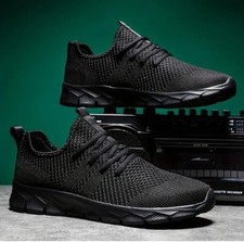 Chaussures De Sport Baskets Noires Hommes Femmes Légères Confortables