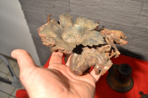 Cendrier ancien artisanal - , pied