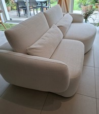 Canapé 3-4 places tissus beige clair