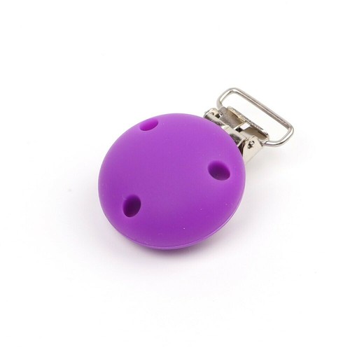 Clip silicone rond violet - rond,