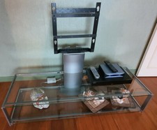 Meuble TV SONY En Verre Structure Acier Peint Vernie