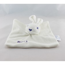 Doudou plat carré Lapin blanc