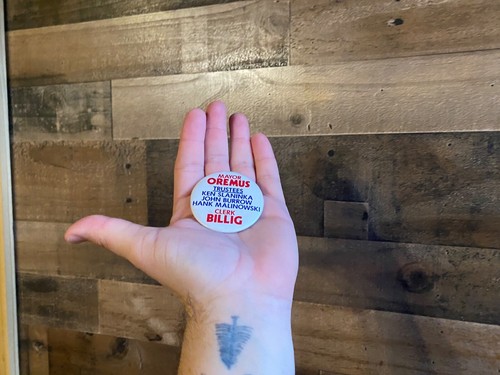 Mayor oremus button - mayor, vtg