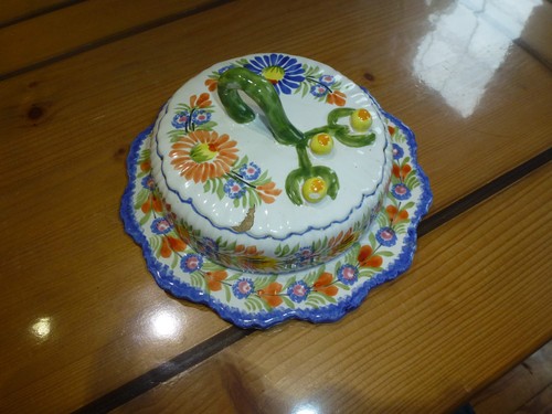 Beurrier cloche décor - beurrier, cloche,