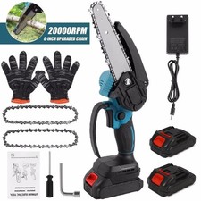 Scie Électrique 6" Compatible Makita 18V Tronçonneuse Sans Fil Huileur Auto Bois