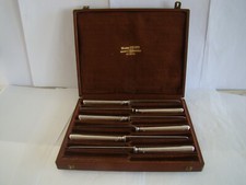 Maison Odiot, six couteaux à fruits, lames argent, poinçons minerve  #1546#