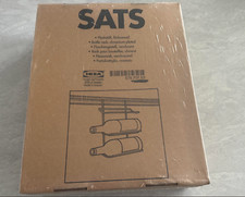 🌟 Neuf range bouteilles étagère rack Ikea en métal chromé 28,5 cm X 23 cm SATS