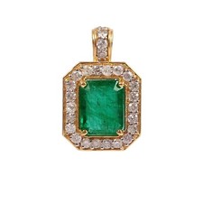 Pendentif halo rond diamant