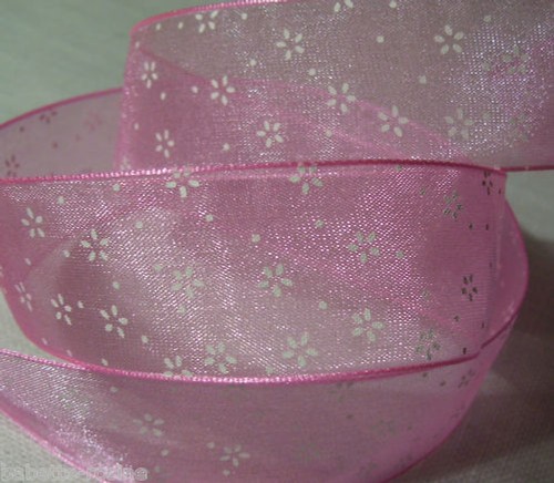 Ruban organza rose petites - rose,