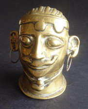 INDE tète en laiton ,BRASS SHIVA LINGAM COVER, WESTERN DECCAN INDIA 19TH CENTURY