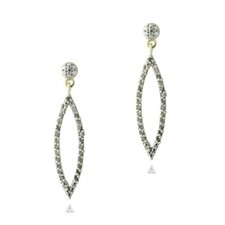 18K Plaqué Or 0.50 CT Diamant Ouvert Marquise Oreille