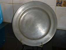Ancien grand plat rond - plat, creux