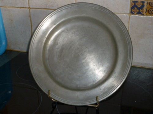 Ancien grand plat rond - ancien, creux
