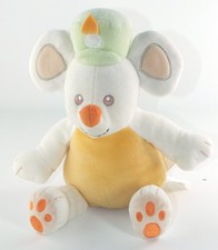 Peluche doudou Souris orange