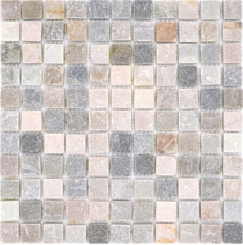 Mosaïque carreau quartzite