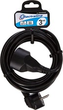 20848042D Rallonge Prolongateur électrique 3 m 16A - section 3G1,5 mm² noir Neuf