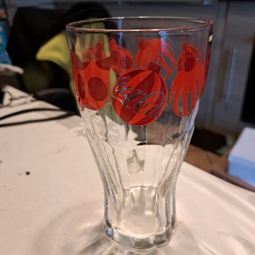 Verre glass motif rouge - verre, /