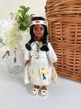 6⚜️ Ancienne Poupée Indienne avec Bébé Hauteur 19 Cm Vintage