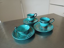 Service Tasses Céramique Pugi Vintage Style Monaco Vallauris 