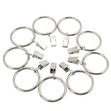 20 Pièces Anneaux de Rideau avec Pince Anneaux de Suspension de Rideaux en Ac...