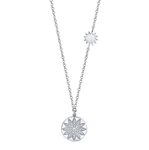 Diamant soleil collier 14k - soleil, or