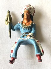 Figurines Starlux: Cavalier Indien première génération. Western, Far-west. Rare