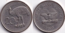 20 Toea 2005 Papouasie Nouvelle Guinée Papua New Guinea - Casoar