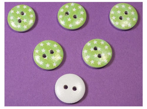 Lot boutons bois rond - boutons,