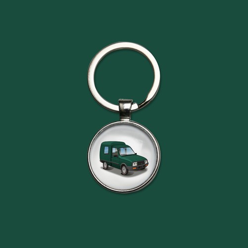 Porte clefs citroën c15 vert - porte-clefs,