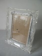 Cadre porte photo en plastique en relief façon verre cristal de 24 cm x 19 cm