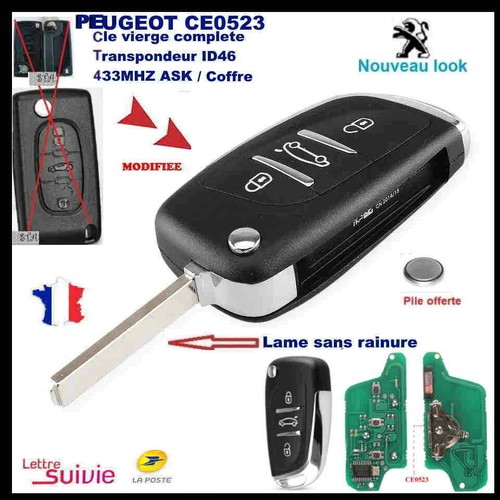 Coque cle modifiee peugeot - ,